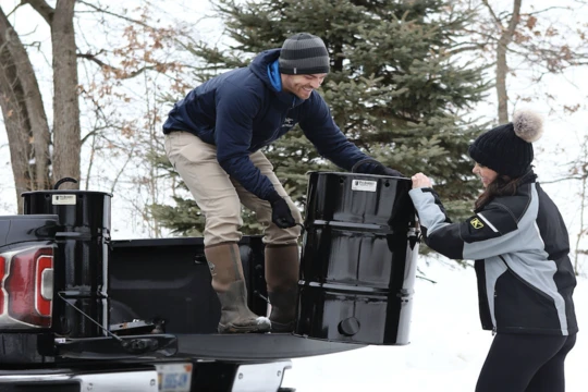 Unloading the Pit Barrel Cooker